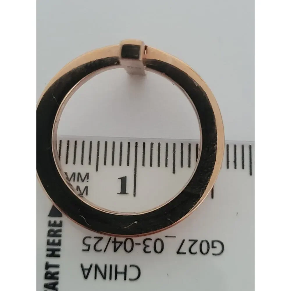 Folli Follie Rose Gold Side Cross‎ Ring Size 56 US 7.5 Minimalistic Modern